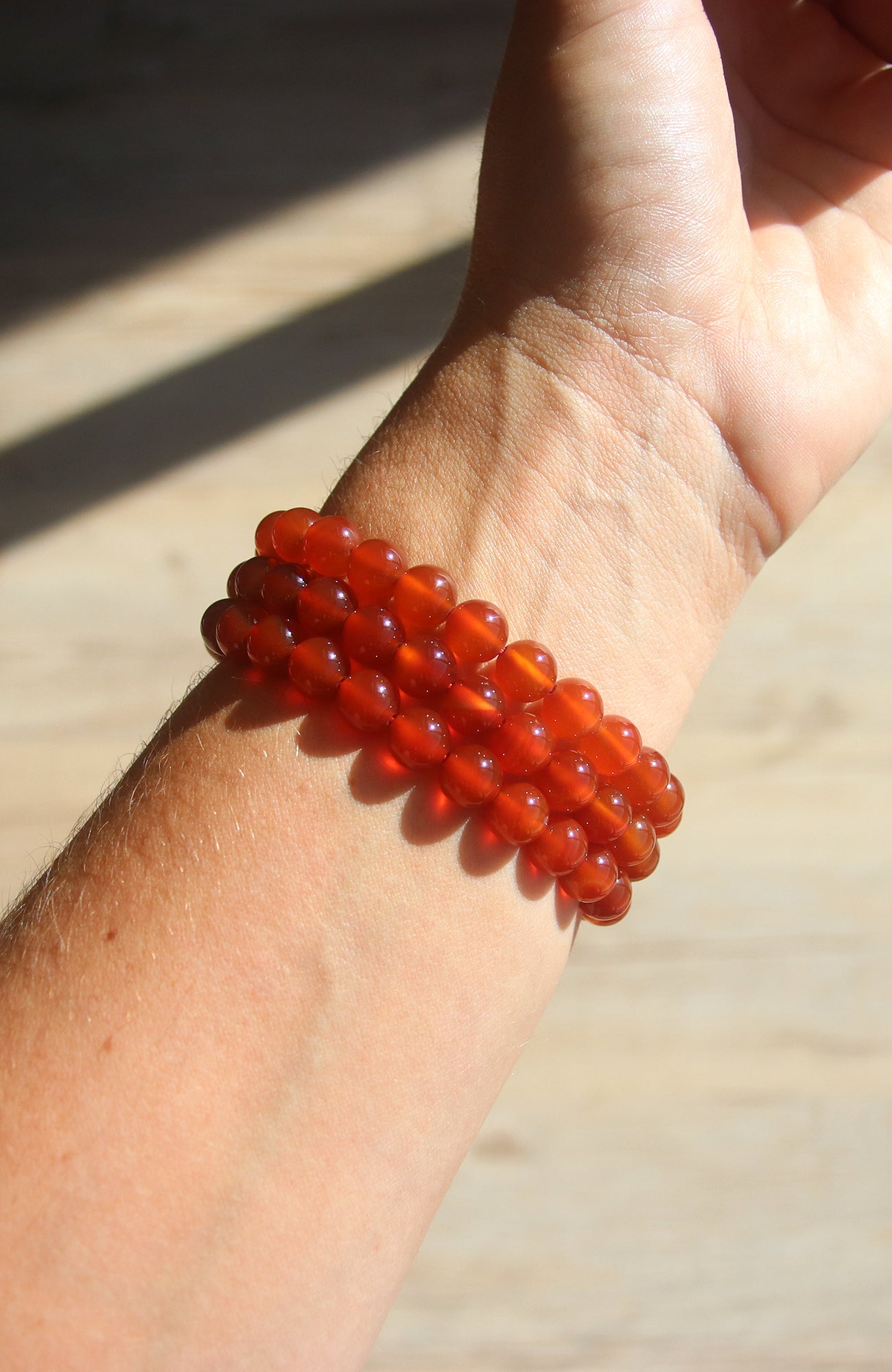 Carnelian 8mm Bead Bracelet 450